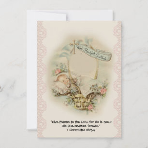 Religiöse Babydusche Danke Vintag