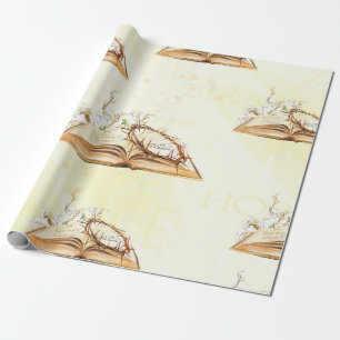 Religiöse Bibel in Wasserfarbe Geschenkpapier