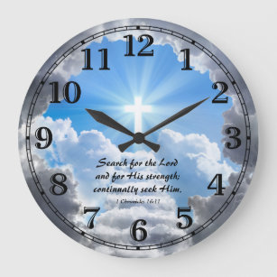 Religiöse Bibel Zitat Verse personalisierbare Uhr
