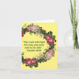 Religiöse Blanko-Karte mit Vintage-Rosen-Kranz Karte