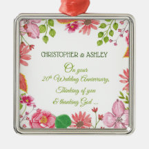 Religiöse Blume zum 20. Hochzeitstag