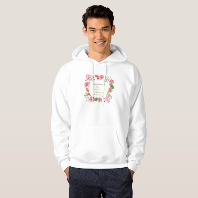 Religiöse Blume zum 25. Hochzeitstag Hoodie (Vorne ganz)
