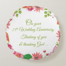 Religiöse Blume zum 25. Hochzeitstag