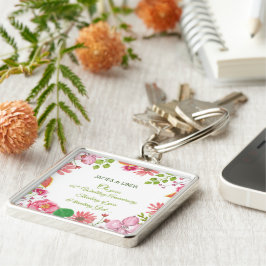 Religiöse Blume zum 40. Hochzeitstag Schlüsselanhänger