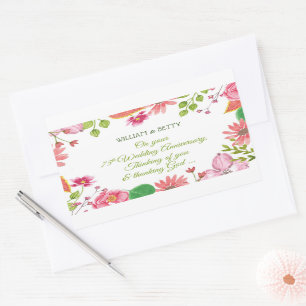 Religiöse Blumen zum 75. Hochzeitstag Rechteckiger Aufkleber