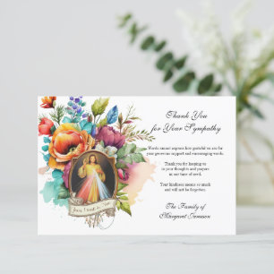 Religiöse Blüte Jesus Göttliche Barmherzigkeit Bei Dankeskarte