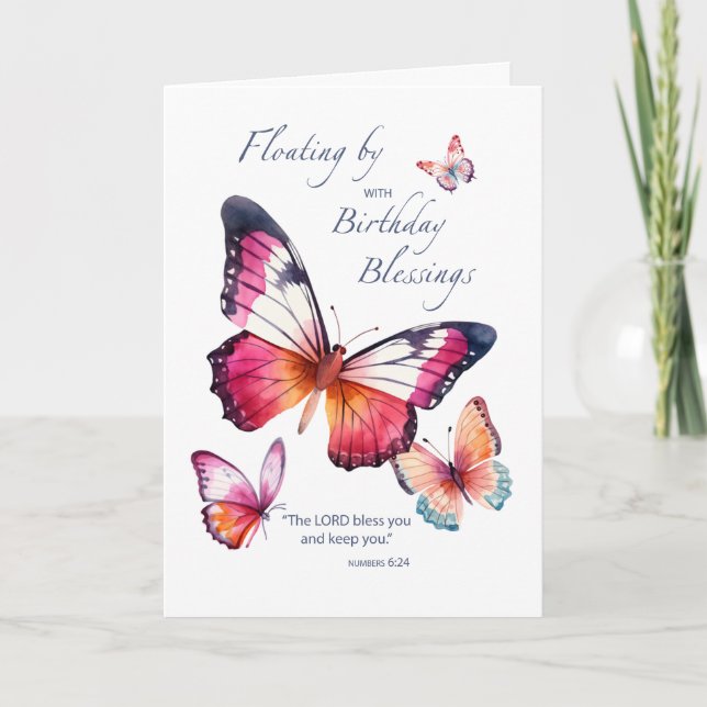 Religiöse Butterfly zum Geburtstag Karte (Vorderseite)