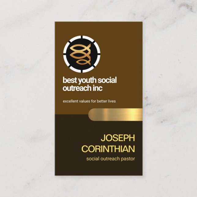 Religiöse Christliche Drei-Fische-Retro-Ebenen-Kir Visitenkarte (Vorderseite)