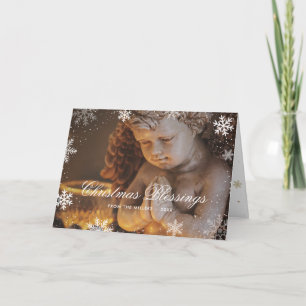 Religiöse Christliche Engel Snowflake Weihnachten Karte