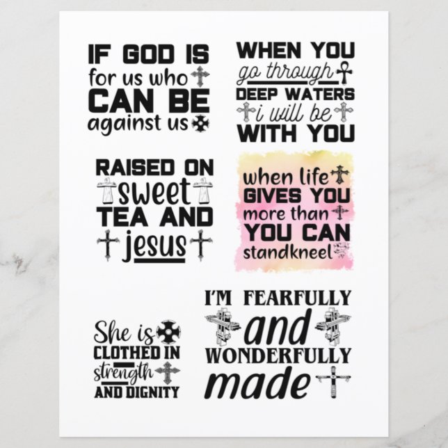 Religiöse Christliche Jesus zitiert Bibelverse (Vorderseite)