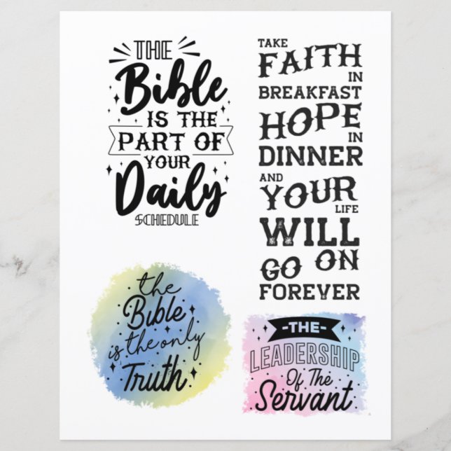 Religiöse Christliche Jesus zitiert Bibelverse (Vorderseite)