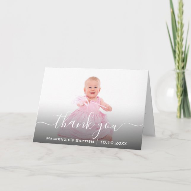 Religiöse Christliche Kommunion Christening Baptis Dankeskarte (Vorderseite)