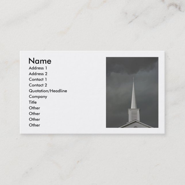 Religiöse Church Business Card Visitenkarte (Vorderseite)