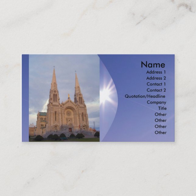 Religiöse Church Business Card Visitenkarte (Vorderseite)