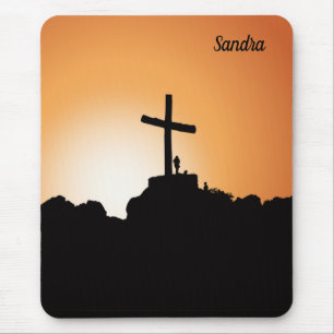 Religiöse Cross Sunset Mouse Pag Mousepad