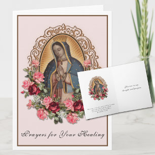 Religiöse Dame von Guadalupe für Heilungskarte Karte