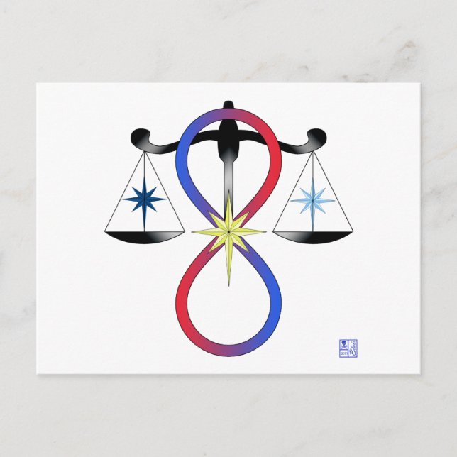 Religiöse Einheit Gottes Symbol Heide Spiritualitä Postkarte (Vorderseite)