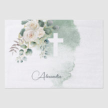 Religiöse Elegante Rose Green Cross Personal