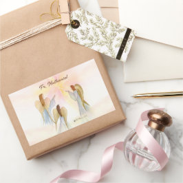 Religiöse Engel Personalisiert Rechteckiger Aufkleber