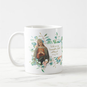 Religiöse Eukalyptus-Unbeflecktes Herz Maria Kaffeetasse