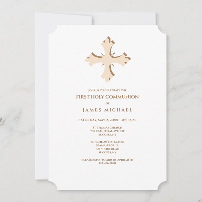 Religiöse Feier Einladung (Vorderseite)