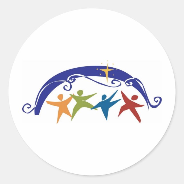 Religiöse Feierlichkeiten Runder Aufkleber (Vorderseite)
