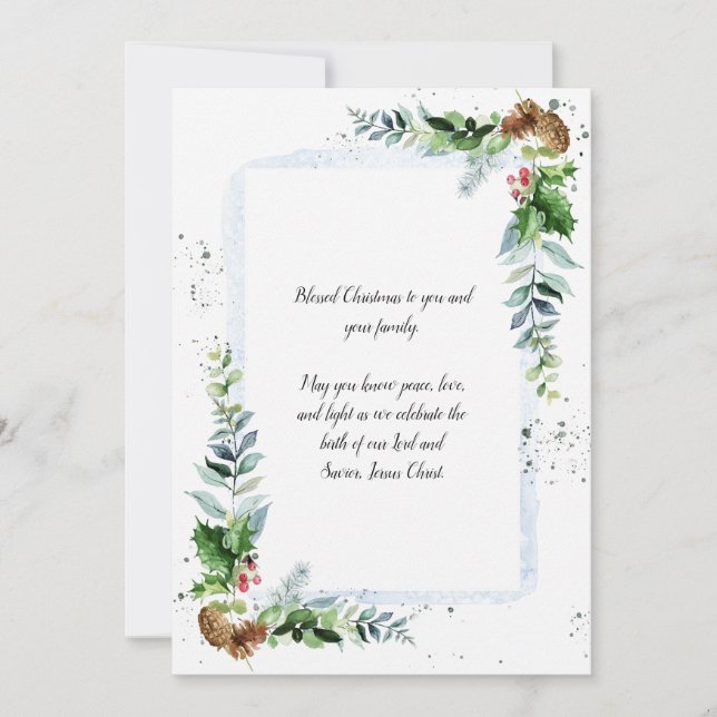 Religiöse Flat Holiday Card Feiertagskarte (Vorderseite)