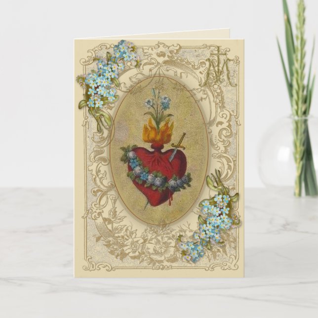 Religiöse Freundschaft Gebet Jungfrau Mary Vintag Karte (Vorderseite)