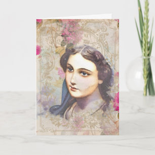 Religiöse Freundschaft Gebet Jungfrau Mary Vintag Karte