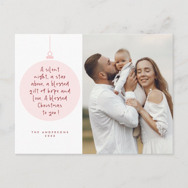 Religiöse, frohe Weihnachten, Christliches Foto Postkarte (Vorderseite)