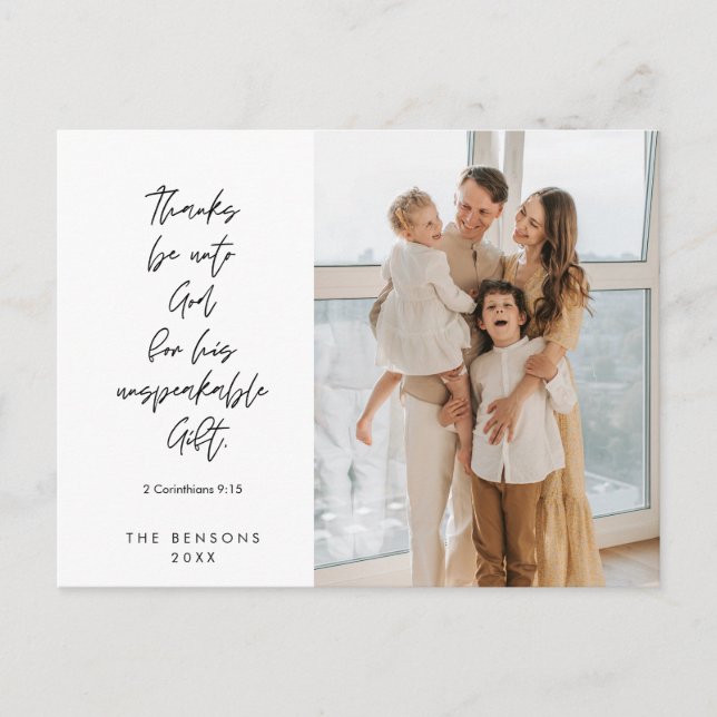 Religiöse, frohe Weihnachten, Christliches Foto Postkarte (Vorderseite)