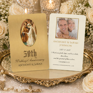 Religiöse Geburtskarte zum 50. Hochzeitstag Visitenkarte