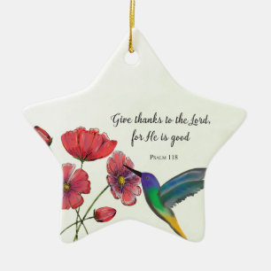 Religiöse Gedanken an Sie Blumen mit Kolibri Keramik Ornament