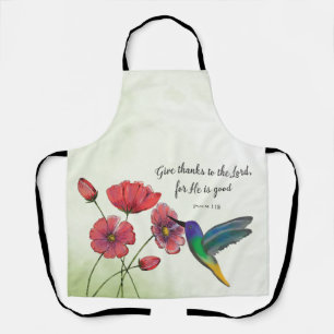 Religiöse Gedanken an Sie Blumen mit Kolibri Schürze