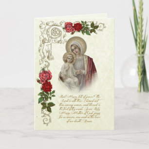 Religiöse gesegnete Jungfrau Mary Jesus Hail Mary Karte