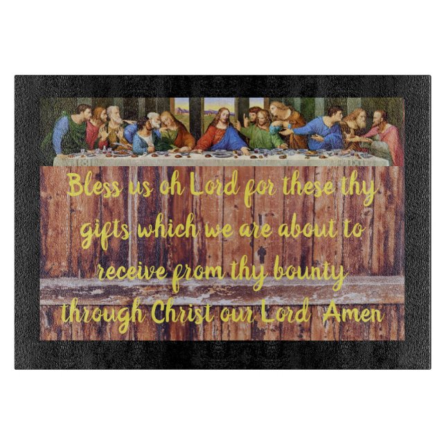 RELIGIÖSE GLAS-SCHNITTSTELLE SCHNEIDEBRETT (Vorderseite)