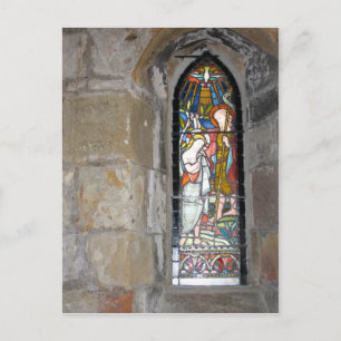 Religiöse Glasfensterpostkarte Postkarte