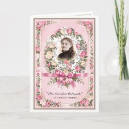 Religiöse hl. Therese Vintage-Rosa-Rosen-Gebet Karte