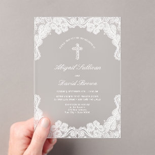 Religiöse Hochzeit Acryleinladungen