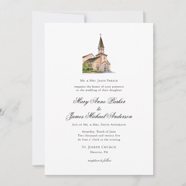 Religiöse Hochzeit Einladung (Vorderseite)