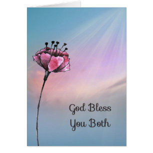 Religiöse Hochzeitkarte mit Blume