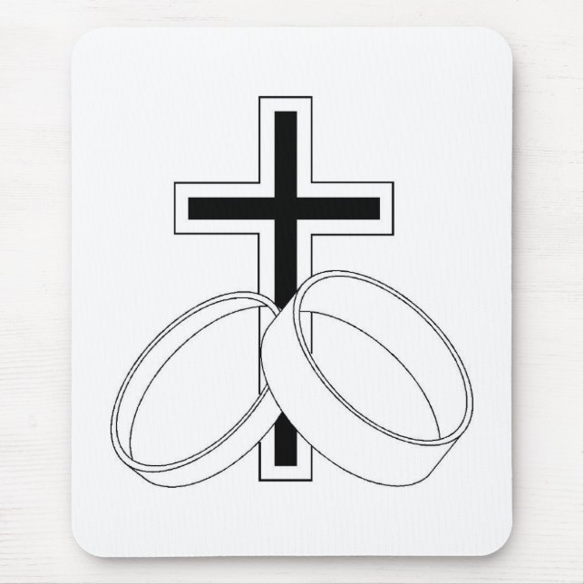 Religiöse Hochzeitssymbole Mousepad (Vorne)
