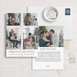 Religiöse Holiday Foto Card mit Ribbon Cross Feiertagskarte