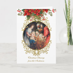 Religiöse Jesus Jungfrau Mary Joseph Rubens Feiertagskarte