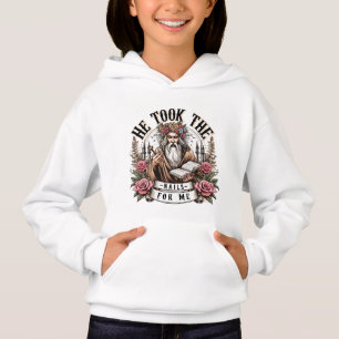 Religiöse Jesus-Nägel-Wortkunst Hoodie