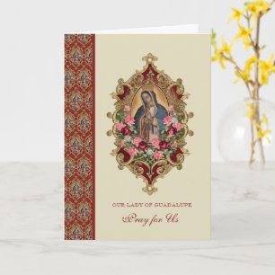 Religiöse Jungfrau Maria Guadalupe Spanische Festk Karte