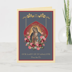 Religiöse Jungfrau Maria Guadalupe Spanische Festk Karte