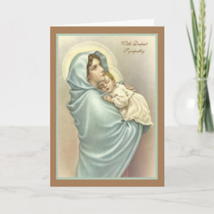 Religiöse Jungfrau Maria Jesus Katholische Beileid Karte