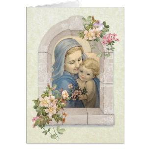 Religiöse Jungfrau Maria Jesus Vintage