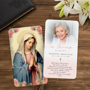 Religiöse Jungfrau Maria Kreuz Gebetskarte